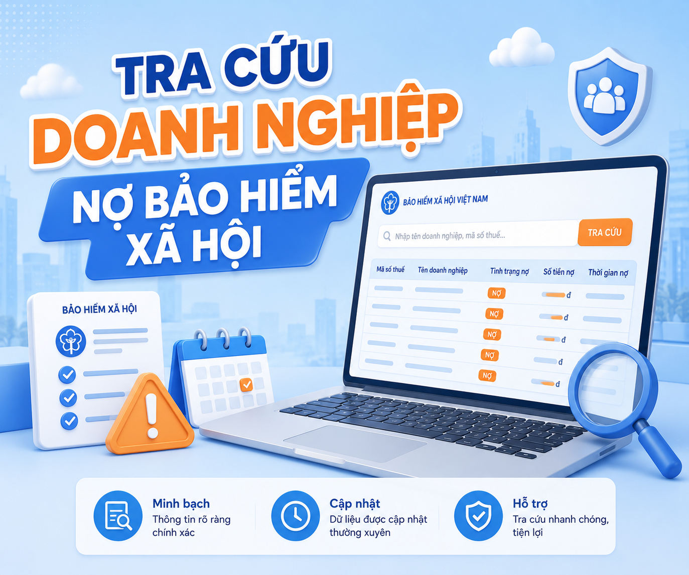 TRA CỨU DOANH NGHIỆP NỢ BẢO HIỂM XÃ HỘI 2026: CÁCH KIỂM TRA NHANH BẰNG MST